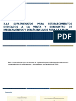 3.1.6 Suplementos para Establecimientos Dedicados A La Venta y Suministro de Medicamentos y Demas Insumos para La Salud