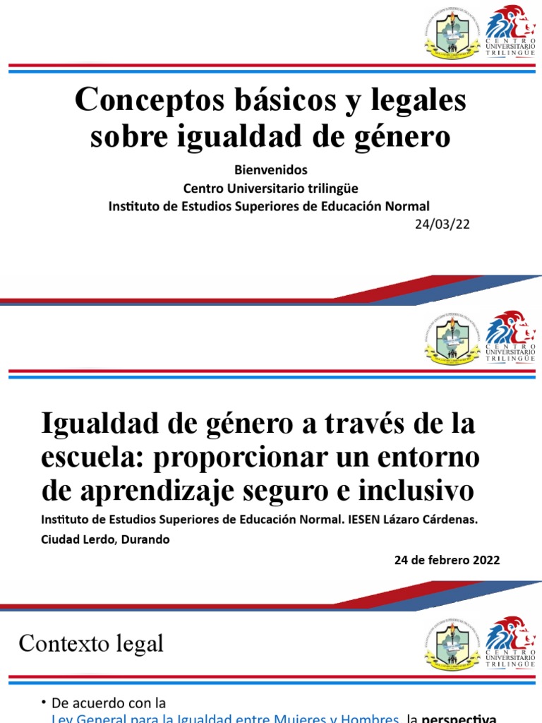 Igualdad de Género en la Educación Infantil | PDF | Discriminación ...