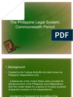 Philippine Legal System Commonwealth