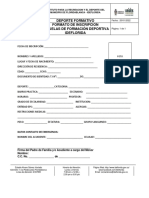 M-DF-FO01 - Formato de Inscripciã N Escuelas FormaciÃ N Deportiva PDF