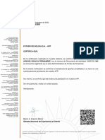 Certificado de inexistencia de afiliación y aportes en AFP