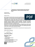 SKDIR 039 Pemberitahuan Lowongan Pekerjaan Dokter Spesialis Dan Subspesialis - Bali International Hospital Tahap Kedua Dan Flayer