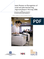 OECD Thematic Review On Recognition of Non-Formal and Informal Learning Country Background Report Norway 2006