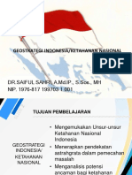 Pertemuan 3. Geostrategi Indonesia Ketahanan Nasional
