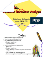 Consumer Behaviour Analysis: Cardinal vs Ordinal Utility, Indifference Curves, and Consumer Equilibrium