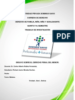 Derecho penal del menor en Bolivia