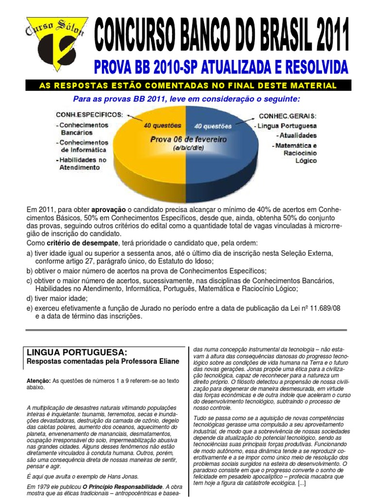 BB 2010 Prova SPresolvida | PDF | Assunto (gramática) | Investimentos