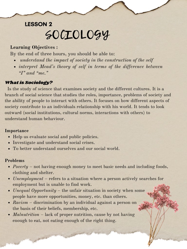 Understanding the Social Construction of the Self Herbert Mead