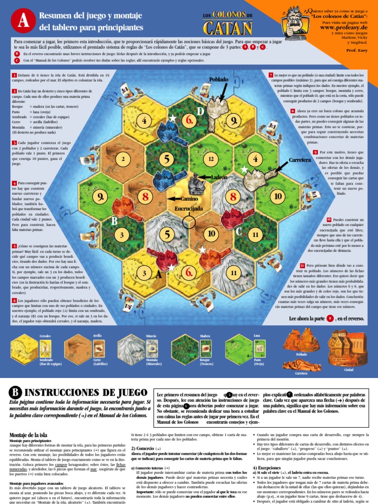 Reglas Basicas Catan | PDF | Hogar, jardinería y bricolaje