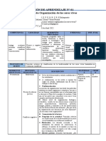 Sesión de Aprendizaje #01 Niveles de Organización de Los Seres Vivos