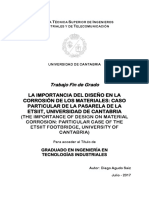 La Importancia Del Diseño en La Corrosión de Los Materiales: Caso Particular de La Pasarela de La Etsiit, Universidad de Cantabria