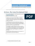 Global Economic Institution: in Focus: The Asian Development Bank