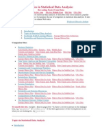 Topics in Statistical Data Analysis