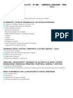 Prueba Diagnostica Nº1 - 3º Sec. - Ciencias Sociales - 2023