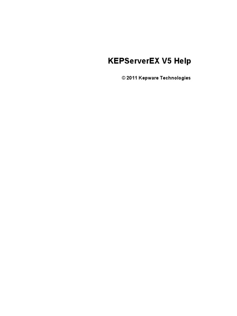 KepserverEx v5 Manual | PDF | Comma Separated Values | Microsoft Windows