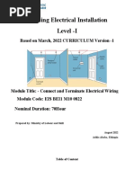 Building Electrical Installation Level - I: Based On March, 2022 CURRICULUM Version - 1