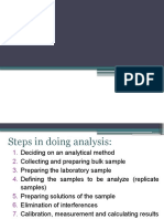 Steps in Laboratory Analysis