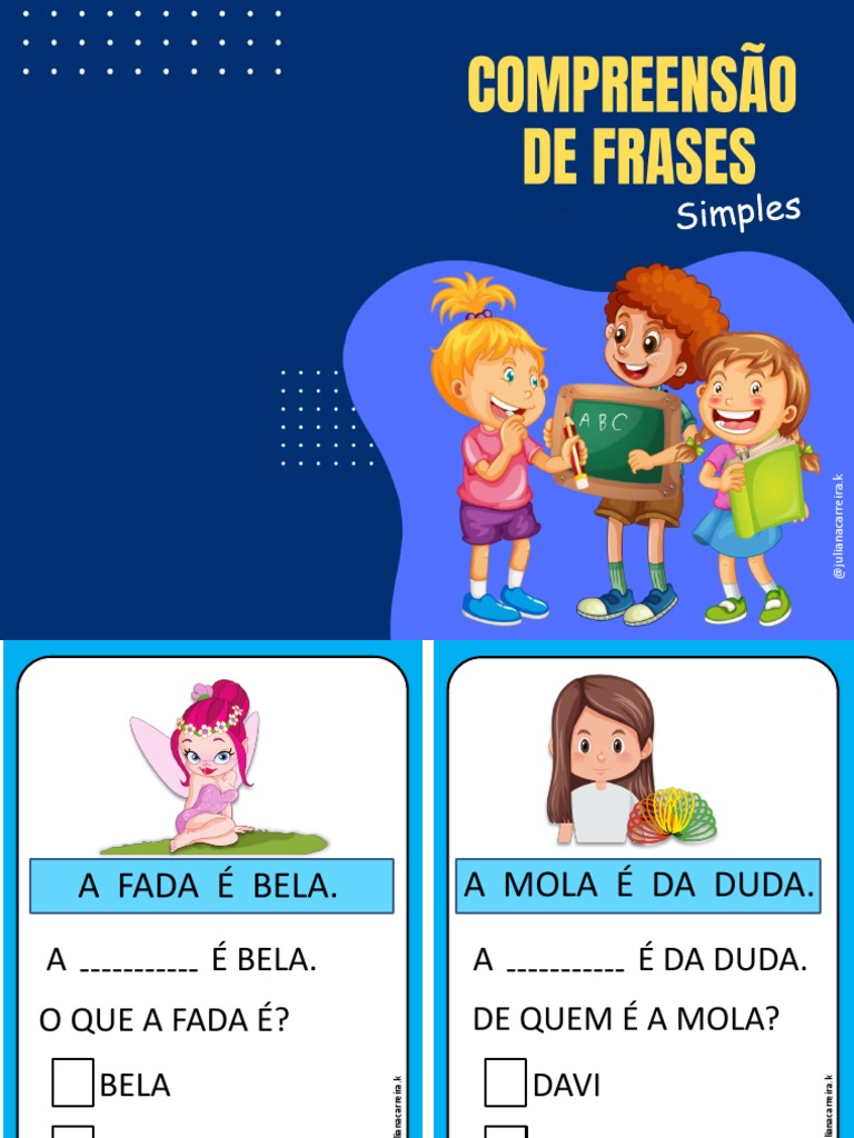 Atividades de Formação de Frases | PDF