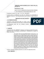 Excelentíssima Senhora Juiza de Direito Da 4 Vara Civel Da Comarca de Petrolina Pe