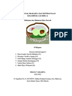 Proposal Prakarya Dan Kewirausaan Kelompok 6 (Xi Mipa 3) Makanan Dan Minuman Khas Daerah