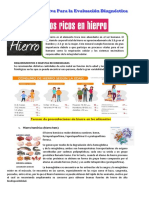 Formas de Presentaciones de Hierro en Los Alimentos: Requerimientos E Ingestas Recomendadas