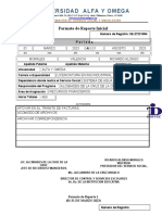 Formato de Reporte Inicial de Servicio Social