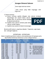 Kuliah Ke 11 (Perhit Dimensi Saluran)