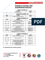 Cronograma Vii Nacional Open Kyokushinkaikan Sucre 2023: Martes 31 de Enero 2023 Hora Activida Lugar