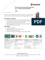 Tabla de Rendimiento Resina WIT-PE1000