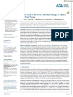 Earth S Future - 2022 - Yang - Climate Leads To Reversed Latitudinal Changes in Chinese Flood Peak Timing PDF