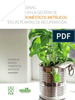 Envases Domésticos Metálicos: Guía de Buenas Prácticas en La Gestión de en Las Plantas de Recuperación