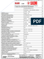 Tabella Riassuntiva Dell' Equipaggiamento Elettrico Summary Table of Electrical Equipment