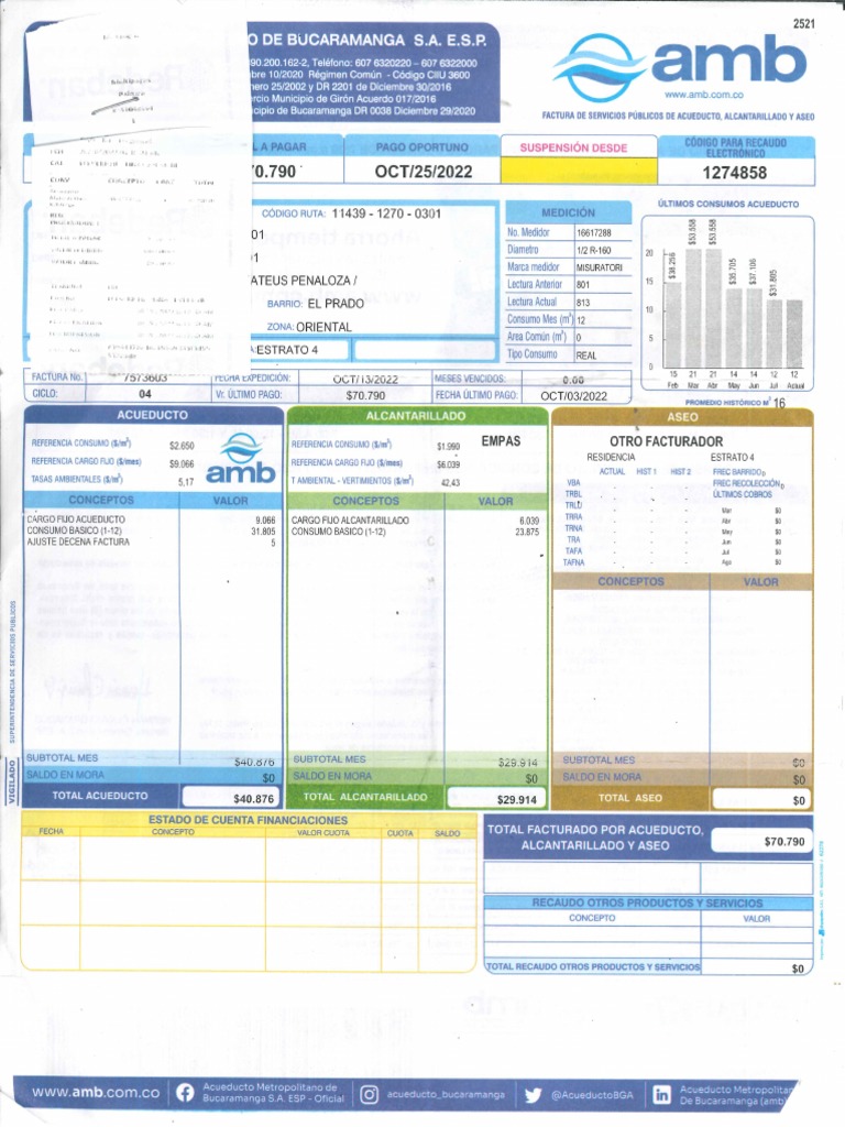 Recibo Servicio Publico | PDF