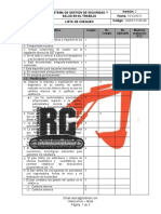 Sgsst-For-89 Lista de Chequeo