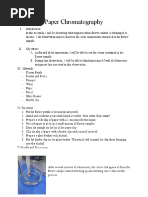 Paper Chromatography