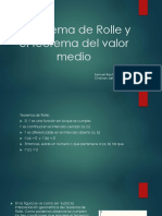 El Teorema de Rolle y El Teorema Del Valor Medio: Samuel Bautista Garcia Christian Jafet Sánchez Mendoza