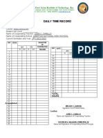 Daily Time Record: South East Asian Institute of Technology, Inc