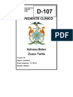 Expediente Clínico: Adriana Belen Zuazo Tarifa