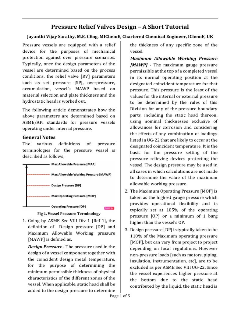 Pressure Relief Valve Settings Guide | PDF | Pressure | Mechanical ...
