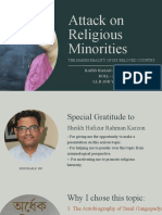 Attack On Religious Minorities: Rafid Hasan Safwan ROLL - 22 LL.B 2Nd Year