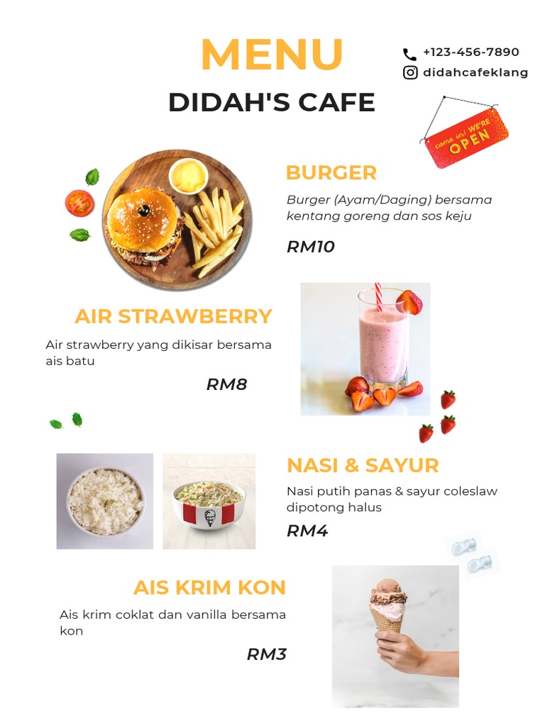 Black Restaurant Menu Template | PDF