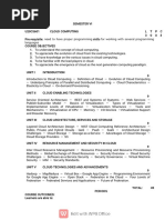 Course Plan of 6th Semester