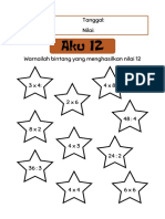 Lembar Kerja Matematika Perkalian Ilustrasi Bintang Coklat PDF
