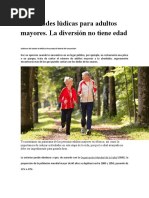 Plan de Actividades para Adultos Mayores | PDF | Adultos | Vejez
