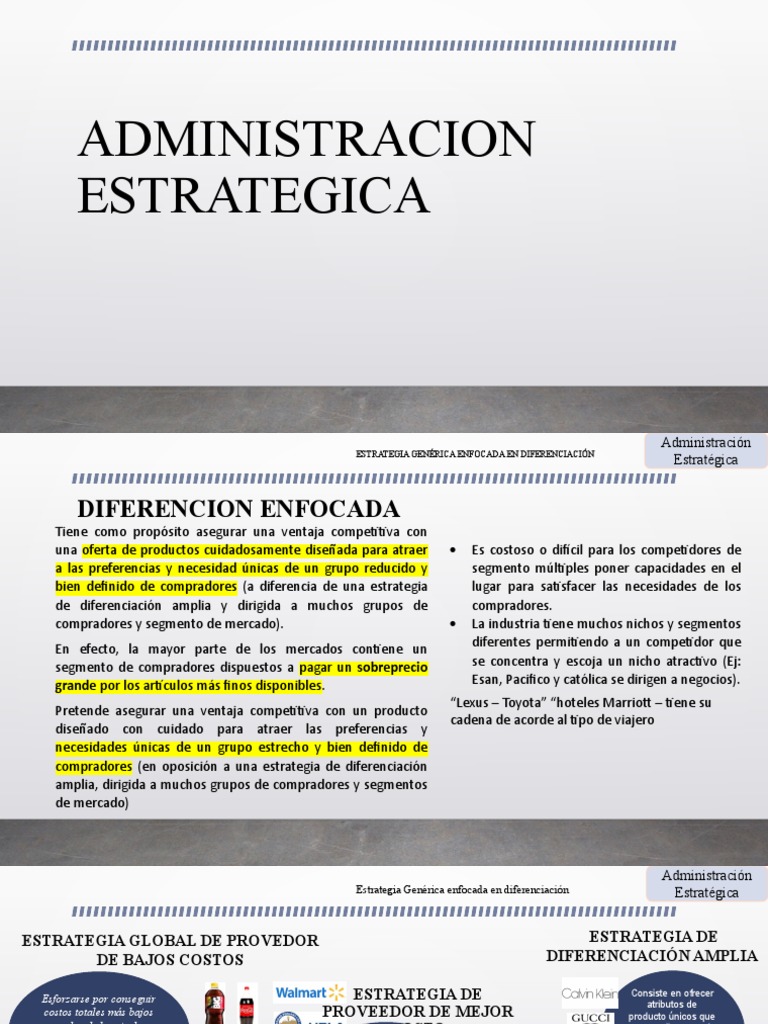 Administracion Estrategica | PDF | Ventaja competitiva | Mercado (economía)