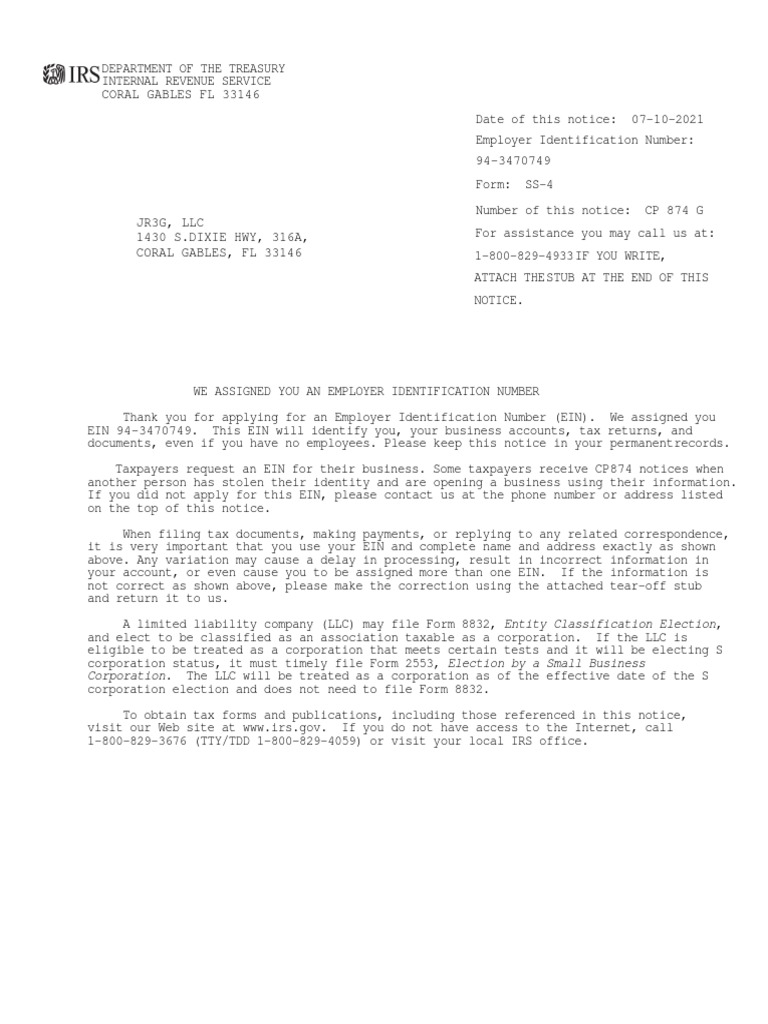 JR3G, LLC Company LLC PDF Limited Liability Company Irs Tax Forms