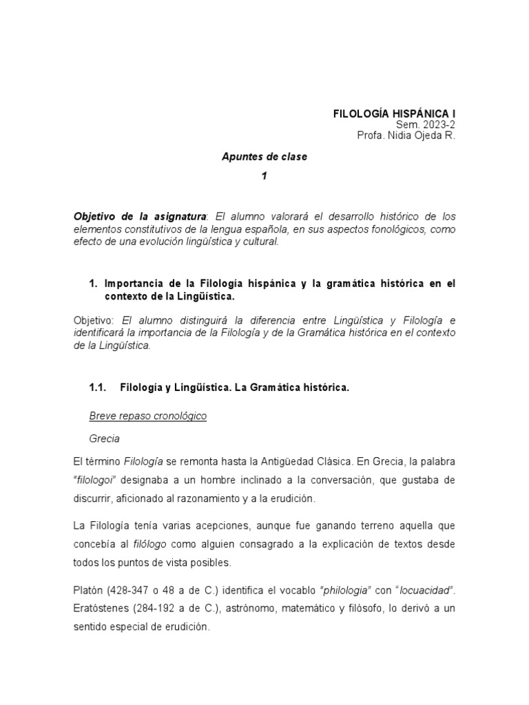 Filología Hispánica y Lingüística | PDF | Filología | Artes del ...