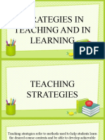 Strategies in Teaching and in Learning