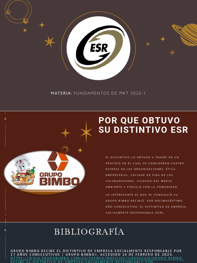 Grupo Bimbo: Distintivo ESR 17 Años | PDF | Ciencias sociales
