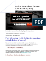 What You Need To Know About The New PT3 READING PAPER